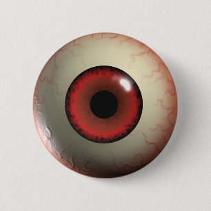 Rött ZombieÖga-boll emblem Knapp
