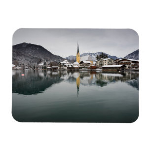 Rottach-Egern vid Tegernsee, Bayern på vintern Magnet