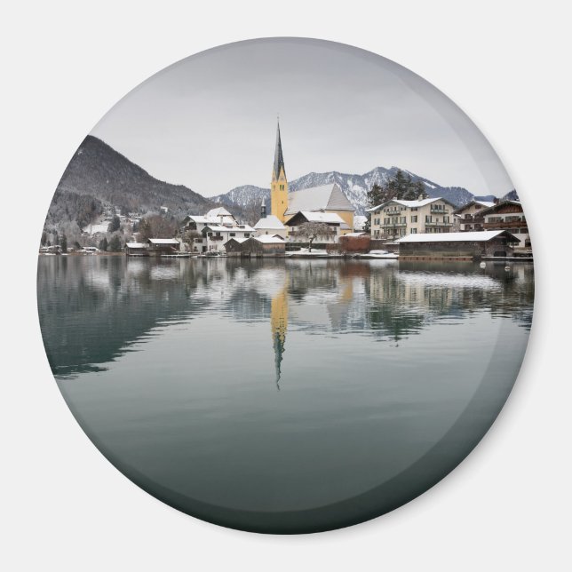 Rottach-Egern vid Tegernsee, Bayern på vintern Magnet (Framsidan)