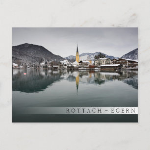Rottach-Egern vid Tegernsee, Bayern på vintern Vykort