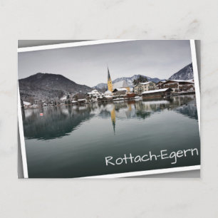 Rottach-Egern vid Tegernsee, Bayern på vintern Vykort