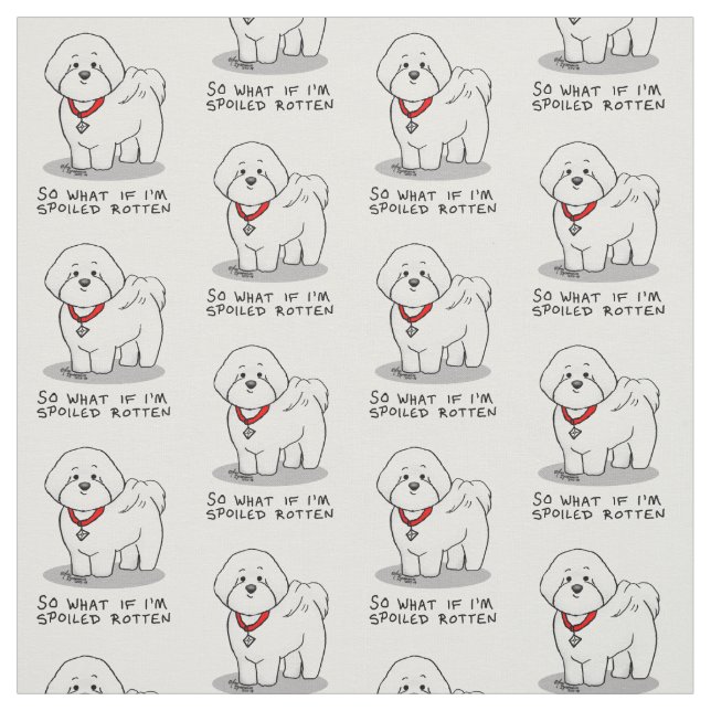 Rotten Bichon Frise Hund - Cute Tyg (Provkarta)