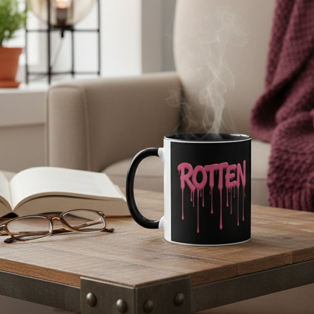 ROTTEN Drip Font Typography Mugg (Skapare uppladdad)