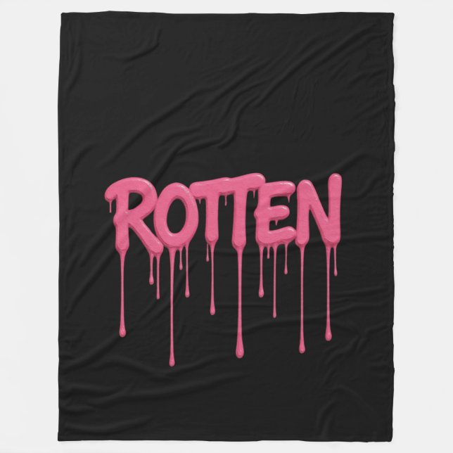ROTTEN Drip-teckensnitt Fleecefilt (Framsidan)
