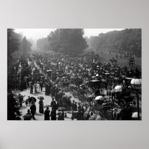 Rotten Row in Hyde Park, London, c.1890 Poster