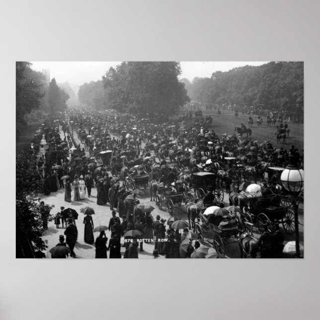 Rotten Row in Hyde Park, London, c.1890 Poster (Framsidan)
