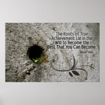 Rötter för Achievement Inspirational Poster Print