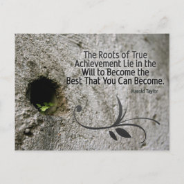 Rötter till Achievement Inspirational Post Card Vykort