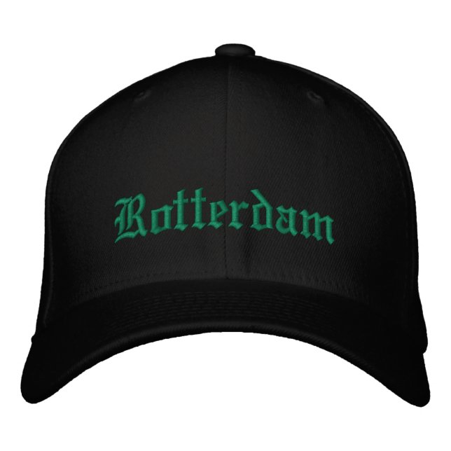 Rotterdam 010 broderad basebollmössa keps (Framsida)