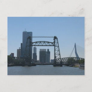 Rotterdam Bridges Meuse River Photo Postcard Vykort