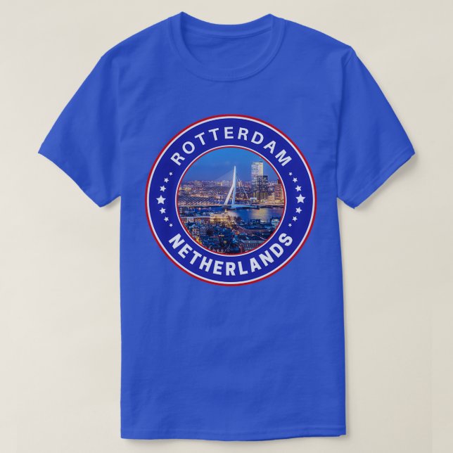 Rotterdam City Netherlands flagga Travel Souvenir T Shirt (Design framsida)