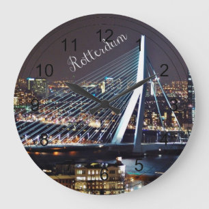 Rotterdam Cityscape Stor Klocka
