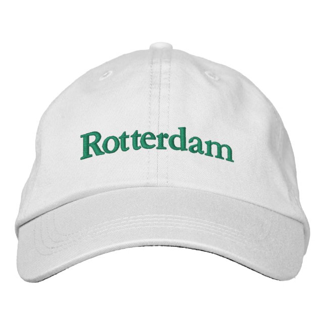 Rotterdam Embroized Baseball Cap Broderad Keps (Framsida)