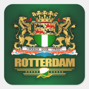 Rotterdam Fyrkantigt Klistermärke