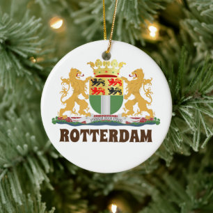 Rotterdam jackat av arm, Nederländerna Julgransprydnad Keramik