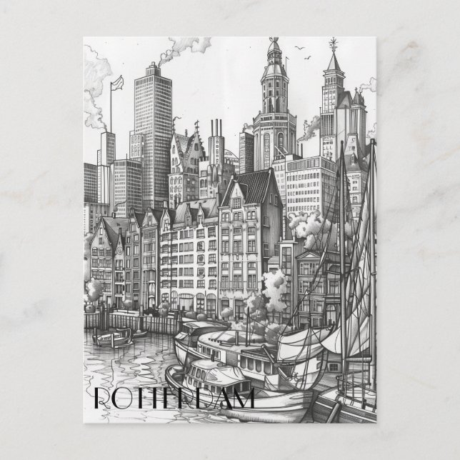 Rotterdam, Nederländerna Vykort (Framsida)