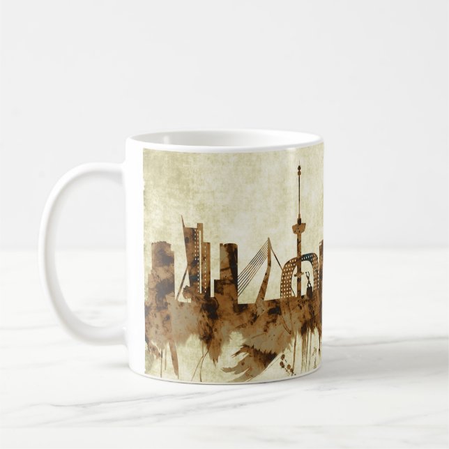 Rotterdam Netherlands Cityscape Kaffemugg (Vänster)