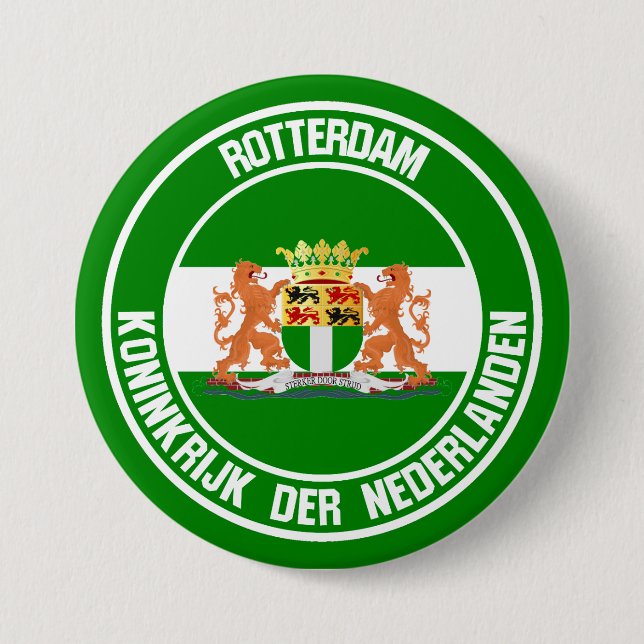 Rotterdam Round Emblem Knapp (Framsida)