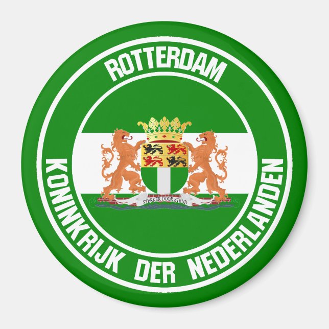 Rotterdam Round Emblem Magnet (Framsidan)