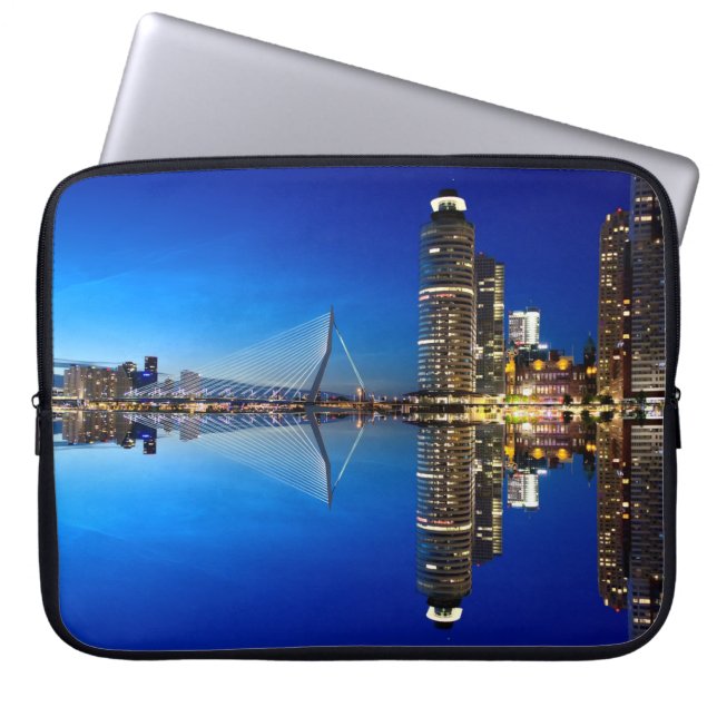 Rotterdam Skyline Cityscape Laptop Fodral (Framsidan)