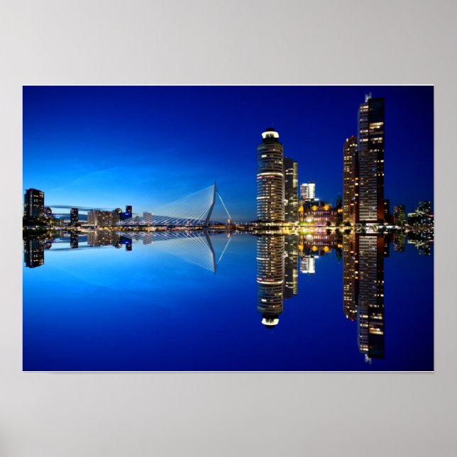 Rotterdam Skyline Cityscape Poster (Framsidan)