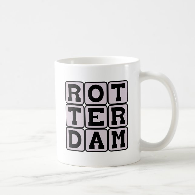 Rotterdam stad i Nederländerna Kaffemugg (Höger)