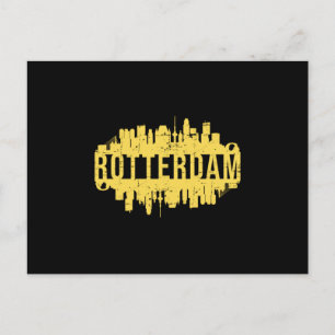 Rotterdam Stad Stadssiluett Himmel linje Resa Roli Vykort