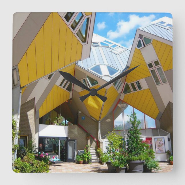 Rotterdam, the Cube Fyrkantig Klocka (Framsida)