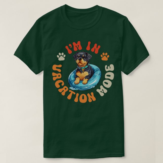 Rottie Hund T Shirt (Design framsida)