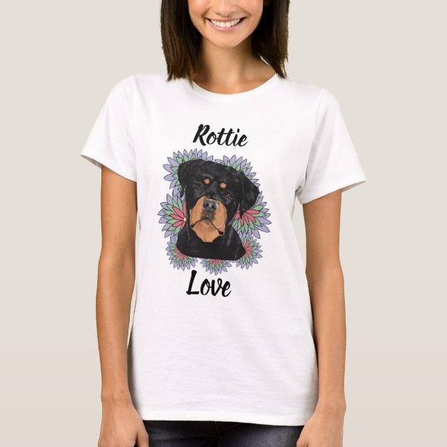 Rottie Love Rottweiler Women’s T-Shirt | Cute Dog  (Framsida)