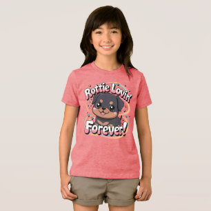 Rottie Lovin’ Forever - Kawaii Chibi Rottweiler T Shirt