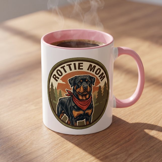 Rottie Mamma Kaffemug | Rottweiler Mamma Gåva Mugg (Skapare uppladdad)
