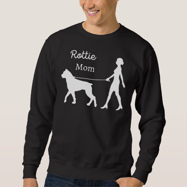 Rottie Mamma Lång Ärmad Tröja (Framsida)