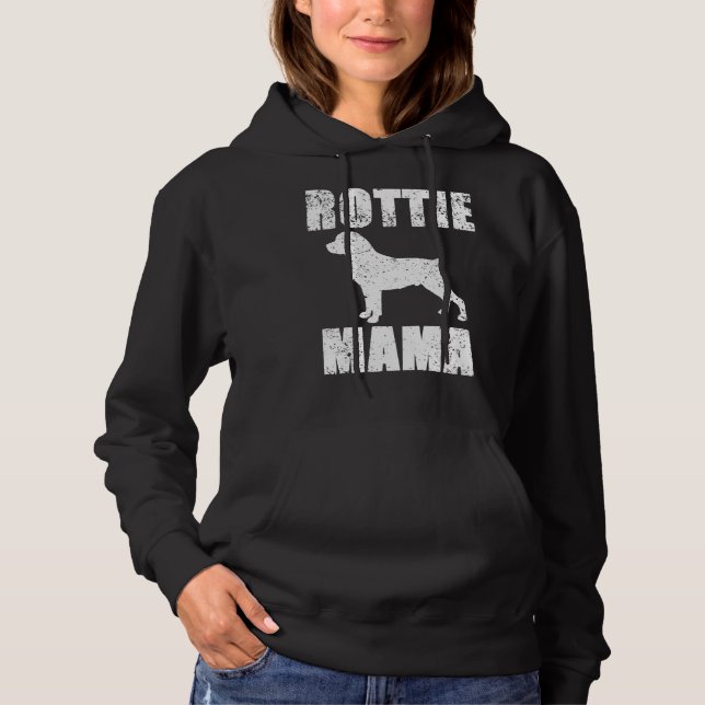 Rottie Mamma Passande Scoop T Shirt (Framsida)