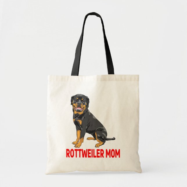 Rottie Mamma Puppy Hund Gift Cute Rottweiler Tote  Tygkasse (Framsidan)