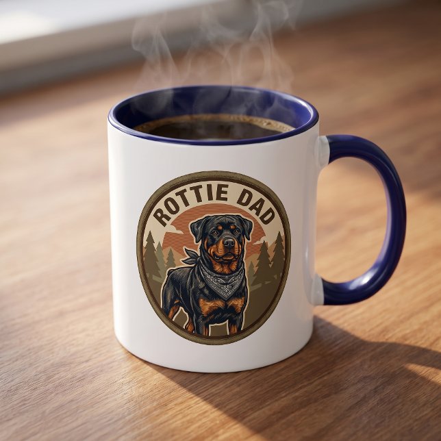 Rottie Pappa Kaffemugg | Rottweiler Pappa Present (Skapare uppladdad)