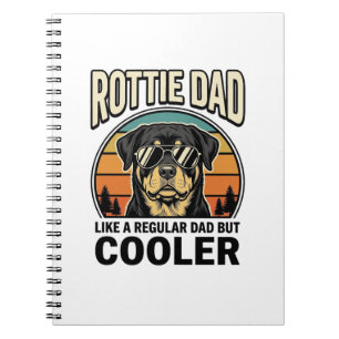 Rottie Pappa Liksom en Vanlig Pappa Men Cooler Des Anteckningsbok