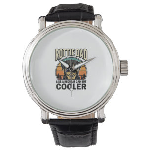 Rottie Pappa Liksom en Vanlig Pappa Men Cooler Des Armbandsur