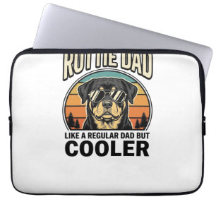 Rottie Pappa Liksom en Vanlig Pappa Men Cooler Des Laptop Fodral