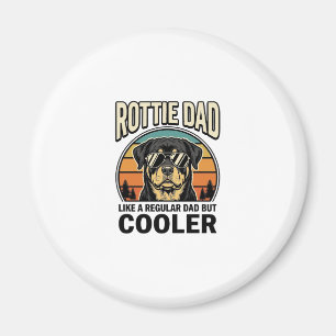 Rottie Pappa Liksom en Vanlig Pappa Men Cooler Des Magnet