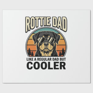 Rottie Pappa Liksom en Vanlig Pappa Men Cooler Des Presentpapper