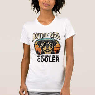 Rottie Pappa Liksom en Vanlig Pappa Men Cooler Des T Shirt