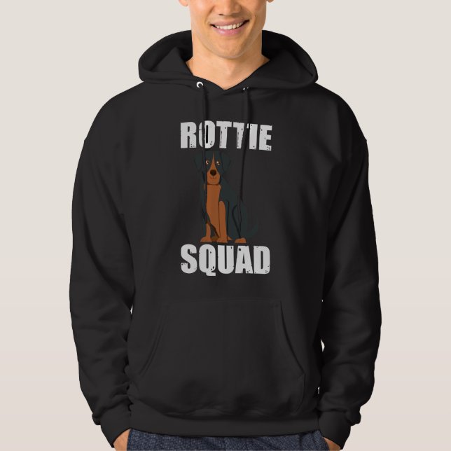 Rottie Squad Rottweiler Hoodie (Framsida)