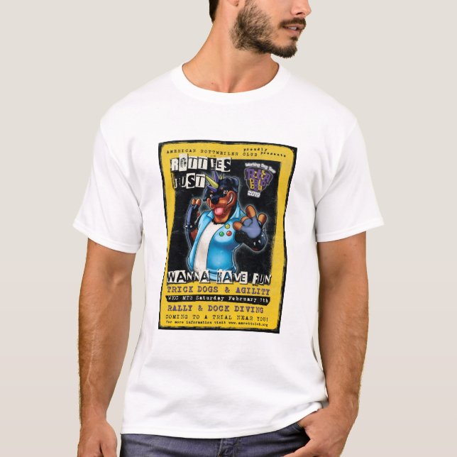 Rotties önskar precis att ha roligt t shirt (Framsida)