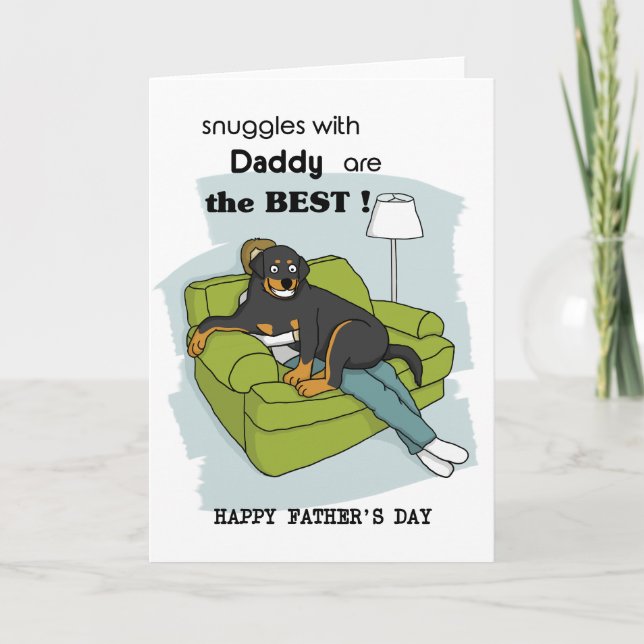 Rottie's Pappa-kort; Rottweilers pappa-kort; Tack Kort (Framsida)