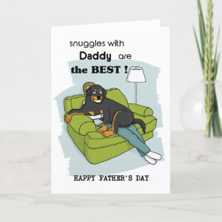 Rottie's Pappa-kort; Rottweilers pappa-kort; Tack Kort
