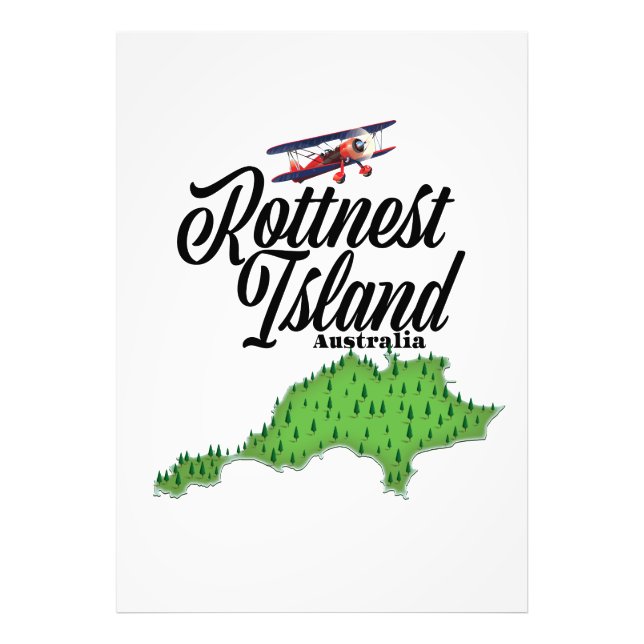 Rottnest Island Australia karta Fototryck (Framsidan)