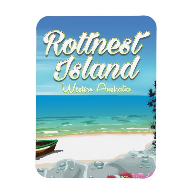 Rottnest Island Australien resa till havet affisch Magnet (Vertikal)