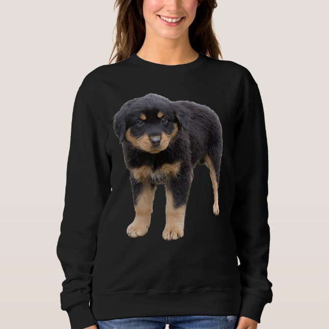 Rottsky Puppy Modiga Hundälskare för Rottweiler oc T Shirt (Framsida)
