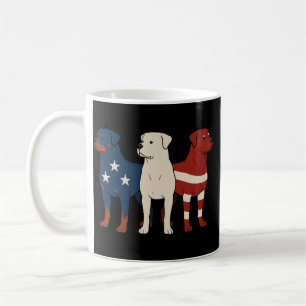 Rottweiler 4 juli hundälskare män USA Flagga Kaffemugg
